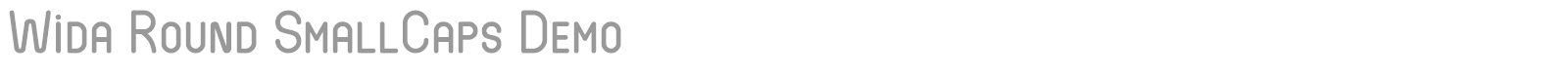 Wida Round font preview